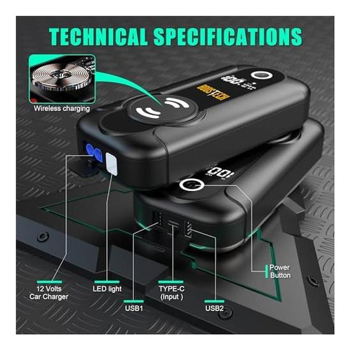 Boostech Jump Starter Portátil 2000a Para Arranques De Auto