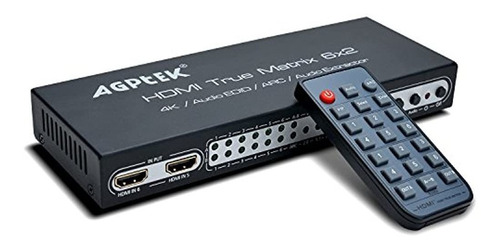 Divisor Spdif True Matrix 4k @ 30hz 6x2 Hdmi Con Funcion Ar