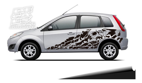 Calco Ford Fiesta Max Corto Skull Decoracion Calavera Juego