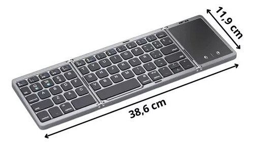 Teclado Plegable Inalámbrico Touchpad Mk-1008