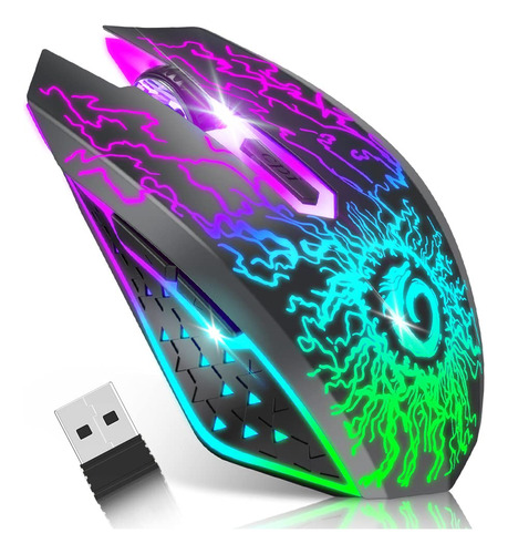 Versiontech. Mouse Inalambrico Para Juegos, Ratones Recargab