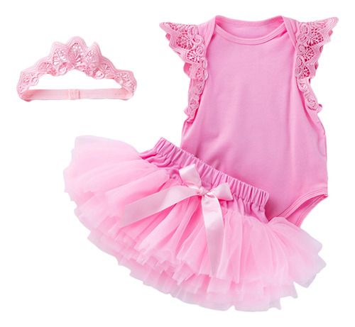 1 Conjunto De Mamelucos De Tul Para Bebés Y Niñas