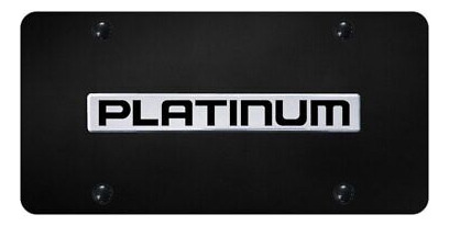 Autogold Plt.n.cb Black License Plate W 3d Chrome Platin Aal