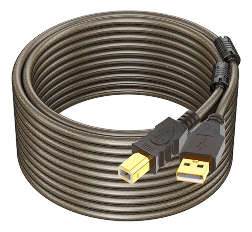 Cable De Impresora De 25 Pies, Usb 2.0 Usb A A B Cable De Im