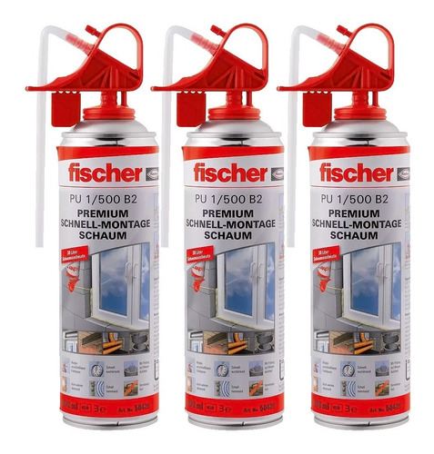 Espuma Poliuretano Expandido Aerosol Fischer 500 Ml X3