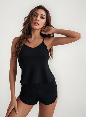 Conjunto De Pijama Casual De Dos Piezas De Verano Para Mujer