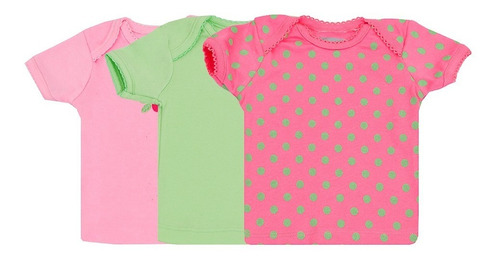 Set De 3 Playeras Bebe Niña