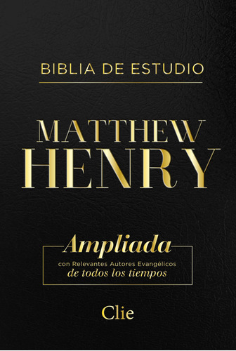 Rvr Biblia De Estudio Matthew Henry, Leathersoft, Negro, Con