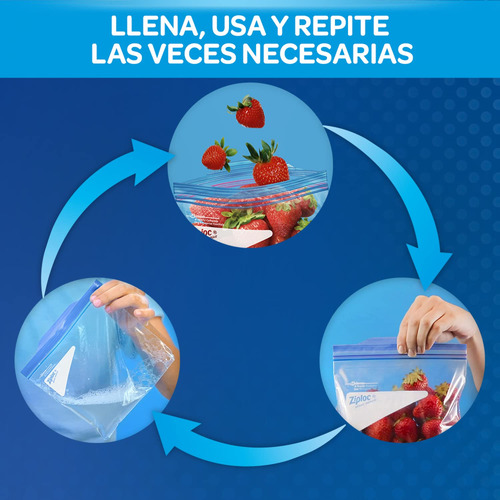 Bolsas Reutilizables Para Congelar Doble Cierre 15 Unidades
