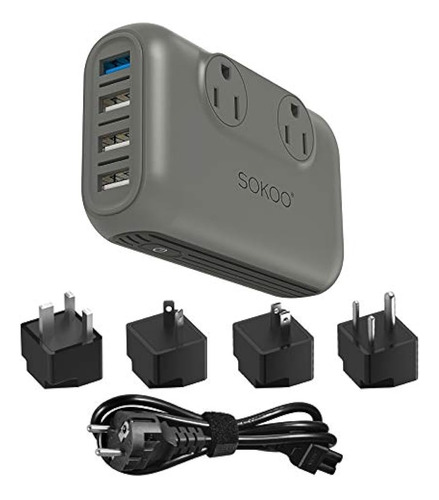 Convertidor De Potencia Sokoo 220v A 110v, Convertidor De Vo