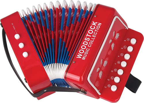 Acordeon Infantil Woodstock, Instrumento Musical Para Niños