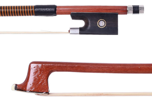 Arco De Violín Tamaño 4/4 Palo Octogonal, Rana De Ébano Y