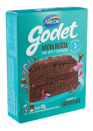 Godet Arcor - Pre Mezcla Para Bizcochuelo - Chocolate