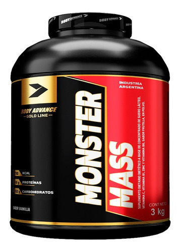 Monster Mass 3 Kg Body Advance Gainer Vitaminas Minerales