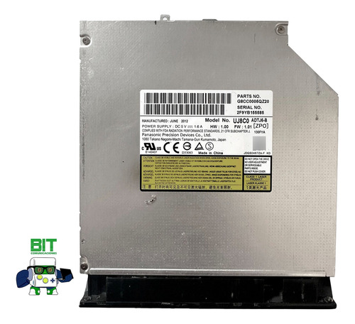 Lectograbadora De Dvd Notebook Toshiba Satellite L845