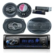 Comprar Autoestéreo Desmontable Mp3 1din Y Bocinas 6x9 Bocinas 6x5