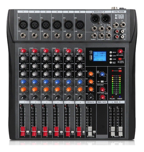 Mezcladora Mixer De 6 Canales 16 Efectos Ct60x Usb Xtuga