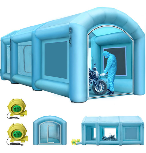 Happybuy Cabina Pintura Inflable 20 X 10 8.2 Pie Soplador