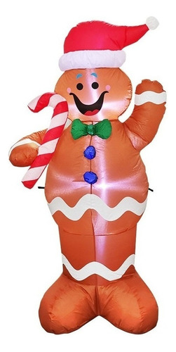 Santa Claus Decoration With Led Lights Inflatable 150cm