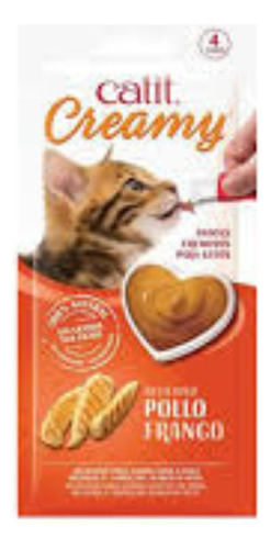 Caja Catit Creamy Golosina Para Gato Sabor Pollo X 12 U