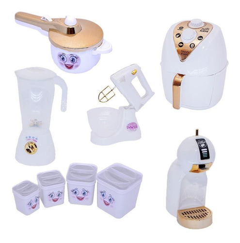 Cozinha Infantil Menina Brinquedo Kit Liquidificador 9peças