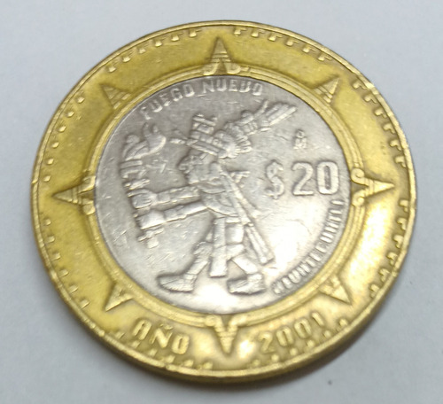 Moneda 20 Pesos Fuego Nuevo Fecha 2000 Condicion Usada 