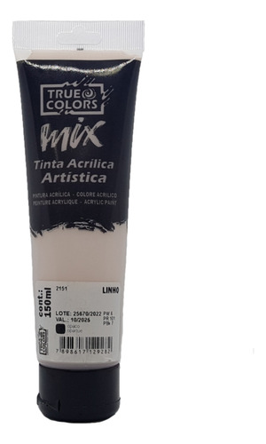 Tinta Acrílica Artistica Mix 150ml True Colors Cor Linho