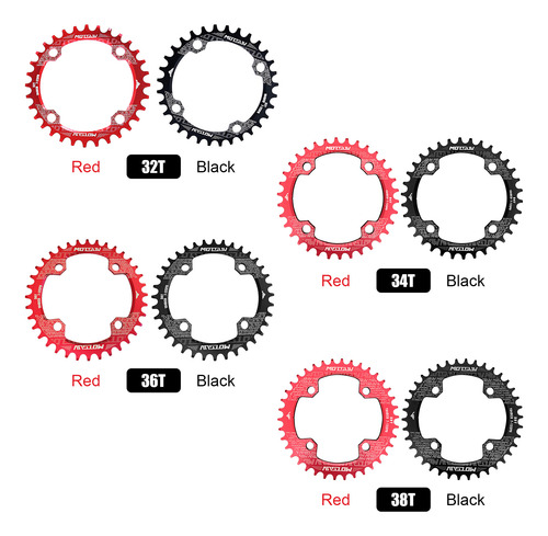 Encadenador De Bicicleta De 104 Mm Bcd De 4 Pernos Para 7-11