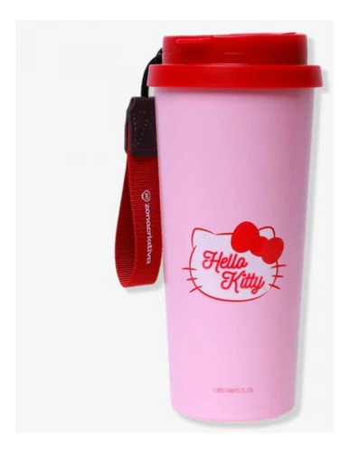Copo Baker Hello Kitty Zona Criativa Presente Fofo 500 Ml Cor Rosa