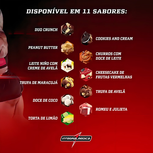 Barra De Proteína Integralmédica Protein Crisp 12 Un Sabores Sabor Peanut Butter