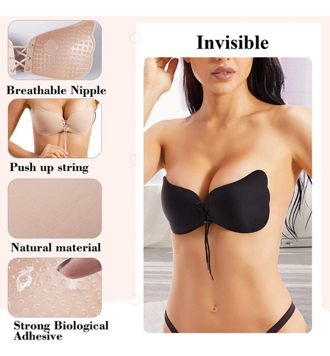 Magicbra Brasier Adherible Invisible Copas Push Up Strapless