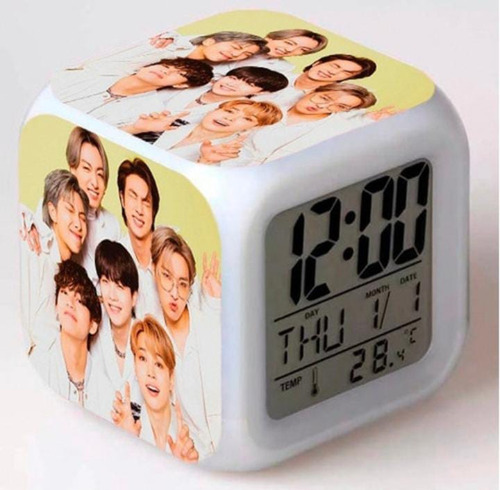 Reloj Despertador Bts Kpop Banda Coreana, New S