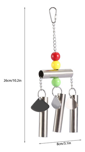 Campana De Acero Inoxidable Para Pájaros Juguete De Pie