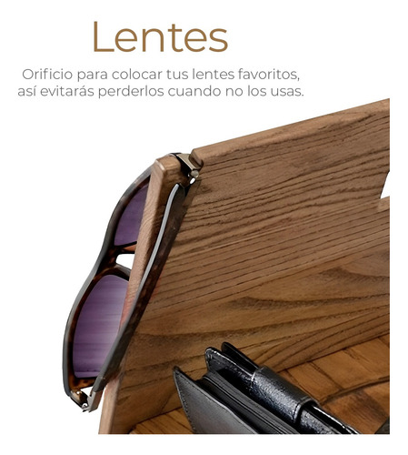 Organizador Buro Escritorio Celular Reloj Para Hombre