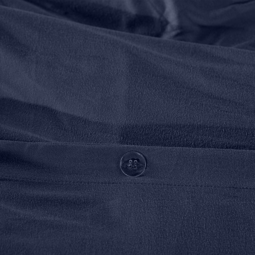 Funda De Duvet Para Edredon Matrimonial / Queen Size Azul Marino Vianney 2 Vistas