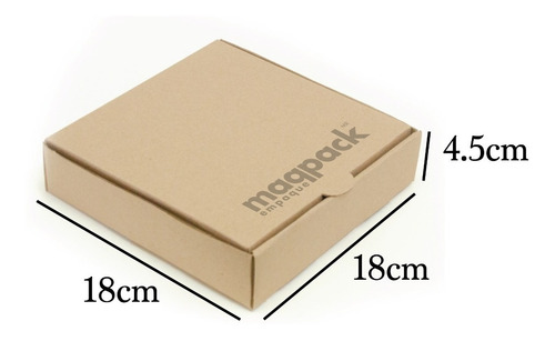 50 Cajas Para Pizza 18x18x4.5cms Carton Microcorrugado Kraft