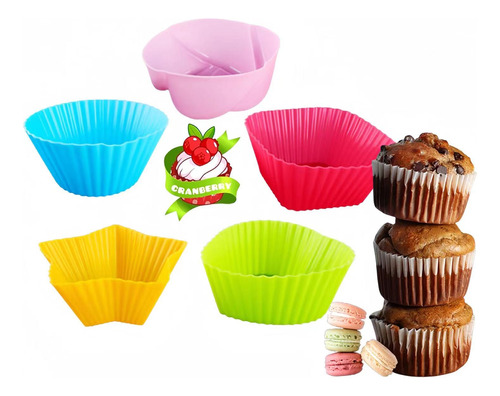 24 Moldes Para Cupcakes O Muffins Reutilizable De Silicona