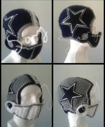 Gorro Tejido Vaqueros Dallas Cowboys Casco Nfl Americano