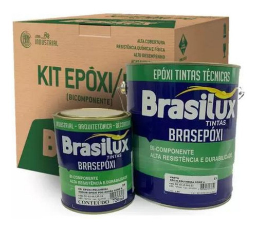 Tinta Epóxi Para Banheiro E Cozinha 3,6l Kit Alta Resistênci Acabamento Brilhante Cor Branco