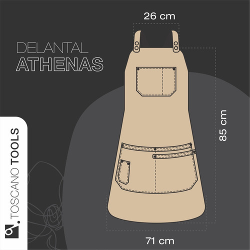 Imagen 9 de 9 de Delantal Cocina Barista Bartender Asador Parrillero Mozo