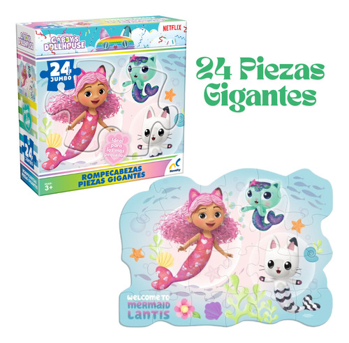 Gabby’s Dollhouse Rompecabezas 24 Pzs | Piezas Gigantes Juguete Educativo