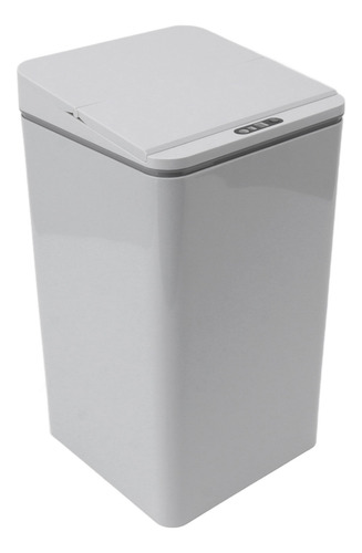 Cubo De Basura Gris Con Apertura Automática, Sensor De Escri