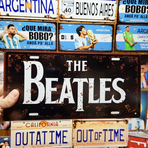 Carteles De Chapa Decorativos Vintage Rock The Beatles  