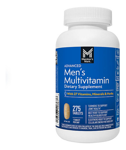 Members Mark Multivitaminico Hombres Con 275 Tabletas Sabor Sin Sabor