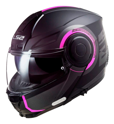 Casco Moto Ls2 Ff902 Scope Arch Rosa Titanio Matte / Pinlock