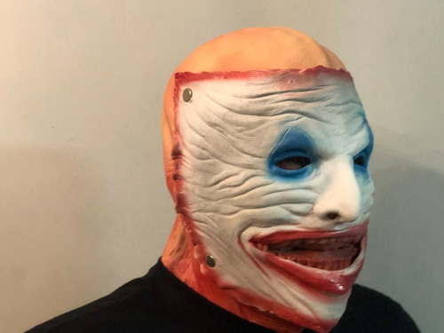 Máscara Dupla Coringa E Crânio Caveira Halloween Pegadinha Cor Branco