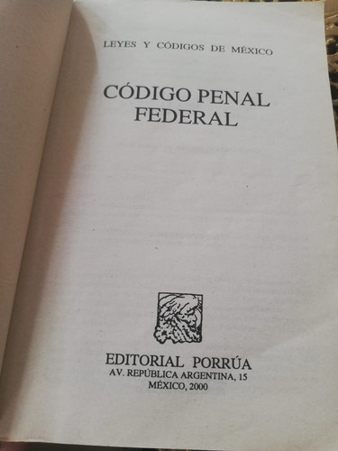 Codigo Penal Federal Coleccion Porrua (Usado)