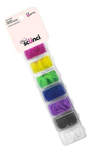 2 Pza Ligas Elásticas Scünci Varios Colores 500 Pzas