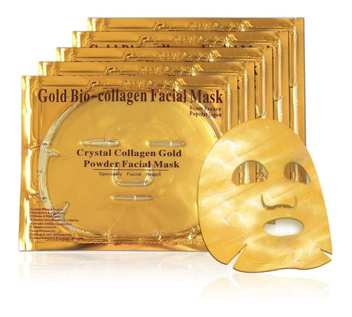 Pack 10 Mascarilla Facial Hidratante De Colágeno Oro 24k