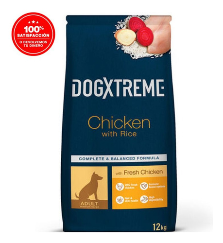 Dogxtreme Adult Pollo Y Arroz 12 Kg Alimento Para Perro